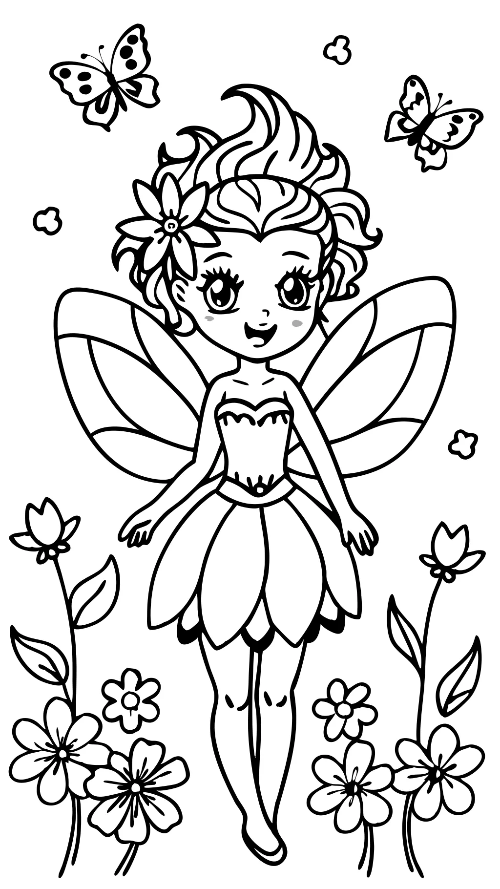 flower fairy coloring pages